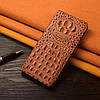 Чохол для Lenovo P2 з натуральної шкіри протиударний магнітний книжка з підставкою "CROCOHEAD" "Холота крокодила" — коричневий, фото 2