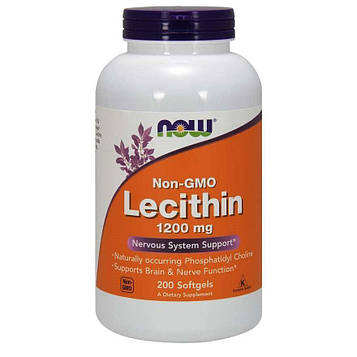 Лецитин - NOW Foods Lecithin 1200 mg / 200 softgels