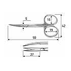 Ножиці операційні Iris-Fine - довжина 9 см, гострий/гострий/зігнуті, J-22-209, фото 2