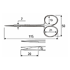 Ножиці очні, довжина 11,5 см, гострий/гострий, прямі, J-22-580, фото 2