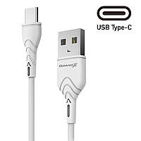 Кабель Тайп Сі Grand-X USB type C, білий, 1 метр, шнур тайпсі, дріт тип с