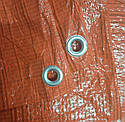 Тент пвх тарпаулін водонепроникний поліпропіленовий з люверсами кільцями для накриття від дощу двосторонній, фото 5