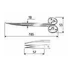 Ножиці стандартні операційні 18.5 см, гострий/гострий/зігнуті, J-22-044, фото 2
