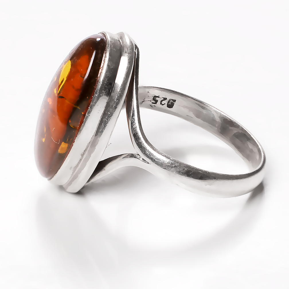 Янтарь серебряное кольцо, 3272КЦЯ - фото 2 - id-p1935911458