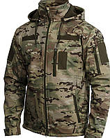 Демисезонная тактическая военная куртка софтшел мультикам ЗСУ, армейская куртка камуфляж S