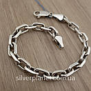 Масивний срібний браслет чоловічий якір. Браслет якірне плетіння срібло 925, фото 7