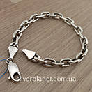 Масивний срібний браслет чоловічий якір. Браслет якірне плетіння срібло 925 19 см, фото 10