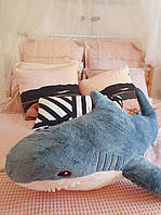 Мягкая игрушка Акула BLÅHAJ БЛОХЕЙ 60 см, плюшевая игрушка акула Икеа 60 см,игрушка подушка акула,Синий