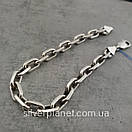 Масивний срібний браслет чоловічий якір. Браслет якірне плетіння срібло 925 19 см, фото 5