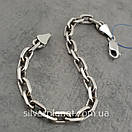 Масивний срібний браслет чоловічий якір. Браслет якірне плетіння срібло 925 19 см, фото 8