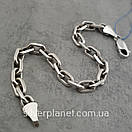 Масивний срібний браслет чоловічий якір. Браслет якірне плетіння срібло 925 19 см, фото 9