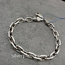 Масивний срібний браслет чоловічий якір. Браслет якірне плетіння срібло 925 19 см, фото 6