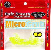 Приманка Bait Breath Micro Grub 1" (15шт.) Ur27 Chartreuse/Silver