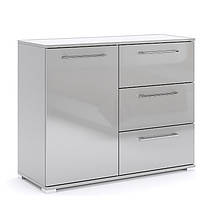 Комод в спальню з ЛДСП 1Д3Ш Мегі Глянець Сірий Шиншила Миро-Марк
