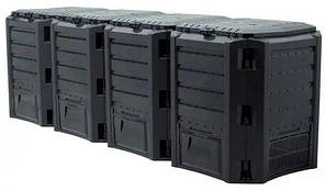 Компостер садовий Module Compogreen корпус пластик об'єм 1600 літрів 261х71,9х82,6 см (Time EcoTM) Чорний