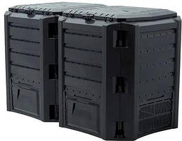 Компостер садовий Module Compogreen корпус пластик об'єм 800 літрів 135х71,9х82,6 см (Time EcoTM) Чорний