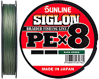 Шнур Sunline Siglon PE x8 300 m (темно-зеленый) #1.7/0.223 mm 30 lb/13.0 kg