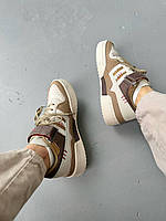 Кросівки жіночі демісезонні коричневі Adidas Forum Low Clear Brown. Жіночі кросівки хіт Адідас Форум Лов, фото 3