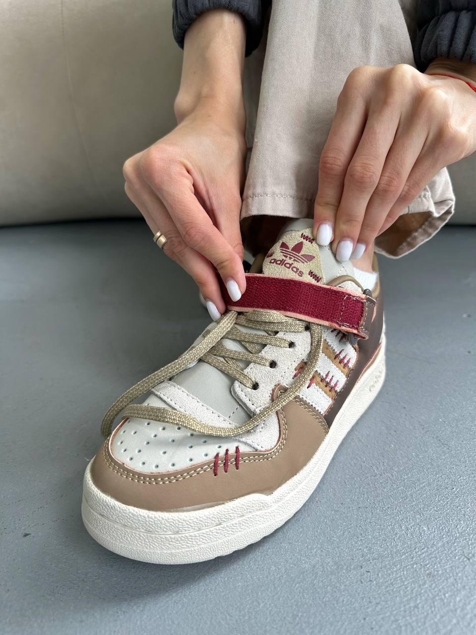 Кросівки жіночі демісезонні коричневі Adidas Forum Low Clear Brown. Жіночі кросівки хіт Адідас Форум Лов