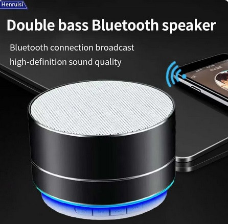Блютуз колонка RGB A10 Wireless Bluetooth Speaker Small Steel. Колір Чорний