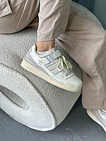 Кросівки жіночі весна літо повністю чорні Adidas Forum Low Black. Взуття жіноче біле Адідас Форум Лов, фото 5