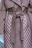 Жіноче демісезонне пальто ПВ-305 капучино, фото 10