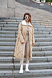Жіноче зимове пальто ПВ-314 беж, фото 4