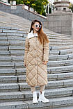 Жіноче зимове пальто ПВ-314 беж, фото 2