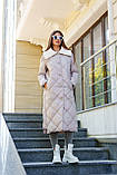 Жіноче зимове пальто ПВ-314 молоко, фото 2