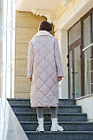 Жіноче зимове пальто ПВ-314 молоко, фото 6