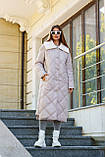 Жіноче зимове пальто ПВ-314 молоко, фото 5