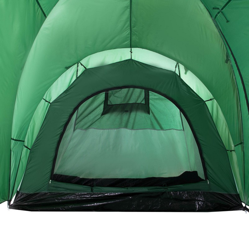 Палатка кемпинговая четырехместная двухкомнатная с тентом и и тамбуром ROYOKAMP FAMILY SY-100804 оливковый - фото 7 - id-p1472321989