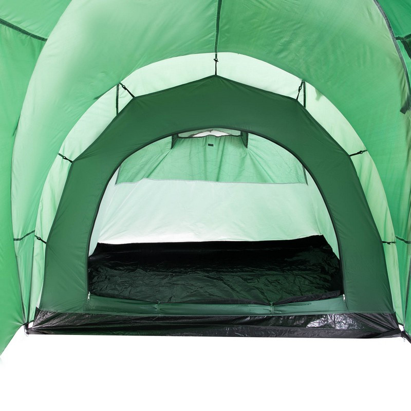 Палатка кемпинговая четырехместная двухкомнатная с тентом и и тамбуром ROYOKAMP FAMILY SY-100804 оливковый - фото 9 - id-p1472321989