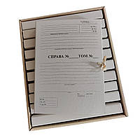 Набор для хранения документов ЦОДНТІ короб + 11 папок для нотариусов с клапаном корешок 30 мм