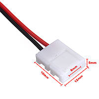 Соединительный кабель + 1 зажим для светодиодной ленты 2835\3528, 8мм