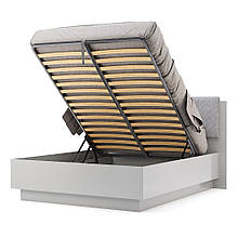 Ліжко двоспальне 180x200 Мегі Глянець Сірий Шиншила Миро-Марк (з підйомним механізмом/без матраца)