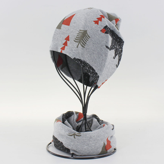 дитяча трикотажна шапка і шарф-хомут, фото 1