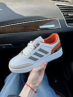 Стильні кольорові жіночі кросівки Adidas Spican White/Orange. Кросівки жіночі білі Адідас Спікан, фото 4