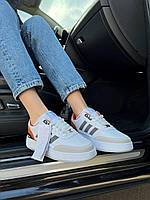Стильні кольорові жіночі кросівки Adidas Spican White/Orange. Кросівки жіночі білі Адідас Спікан, фото 7