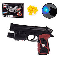 Пистолет ToyCloud с пульками, подсветка (20 см) 779B