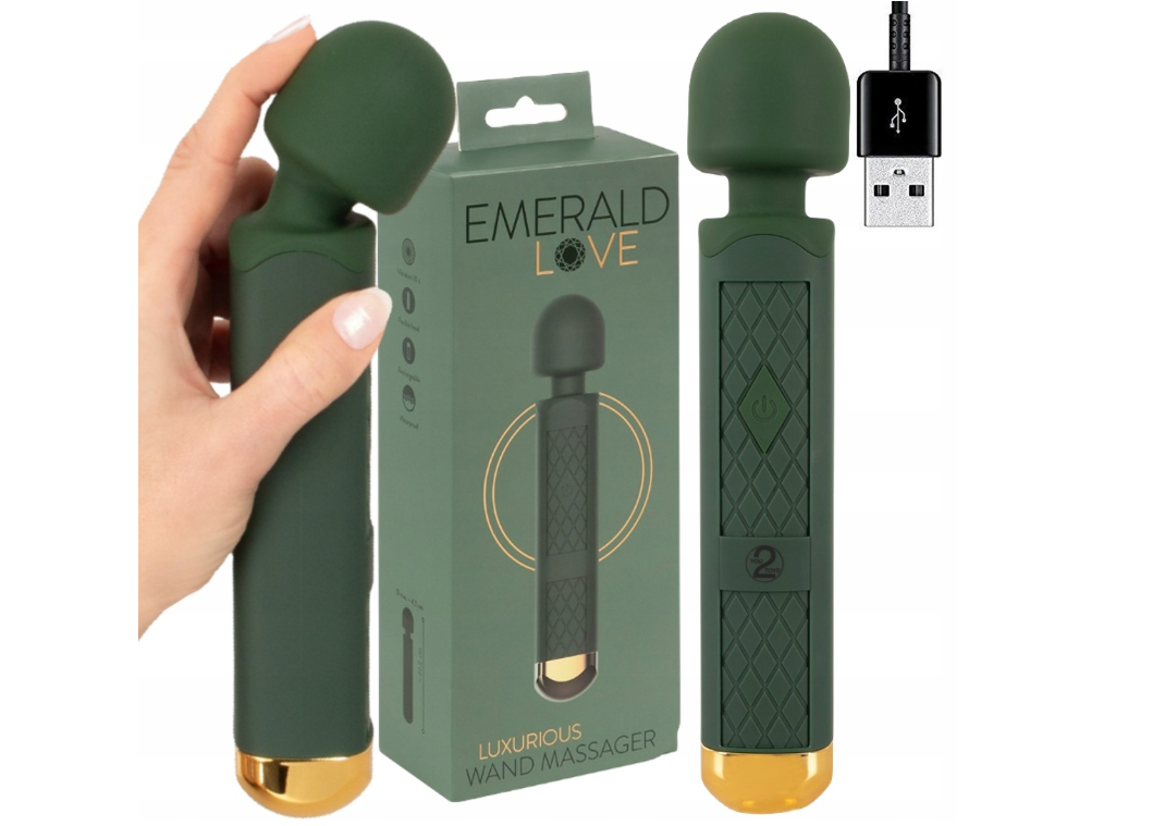 Багатофункціональний вібратор MAGIC WAND MASSAGER зелений