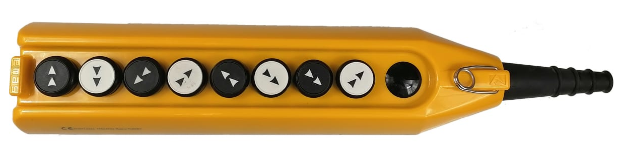 Крановый пульт управления 8-кнопочный, 2 скорости (жёлто-чёрный) PV9T14444 ЭМАС - фото 4 - id-p13963747