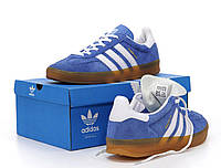 Кроссовки мужские Adidas Gazelle Indoor синие Adidas Gazelle Blue and White