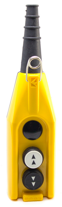 Тельферный пульт управления 2-кнопочный, 2 скорости (жёлто-чёрный) PV3T14, ЭМАС - фото 3 - id-p52114329