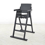 Дитячий дерев'яний стільчик для годування El Camino Step up графит від 6 місяців до 50 кг, фото 2