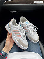 Модні жіночі білі кросівки з рожевим Adidas Spican White/Pink. Кросівки жіночі осінні Адідас Спікан, фото 5