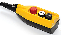 Крановый пульт управления 3-кнопочный, аварийный стоп d=30mm, 2 скорости (жёлто-чёрный) PV3Е30В4, ЭМАС
