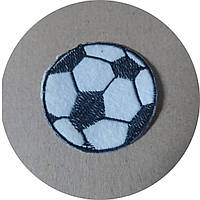 Нашивка на одежду (термо) Футбольный мяч 55 мм Черно-белый