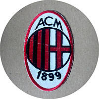 Нашивка на одежду (термо) Футбольный клуб Милан 50*80 мм Красный