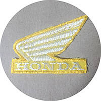 Нашивка на одежду (термо) Honda Хонда 80*60 мм Желтый